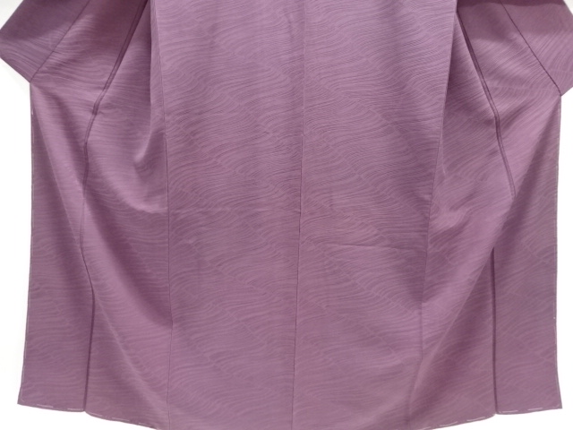  抽象模様織出し一ツ紋色無地着物